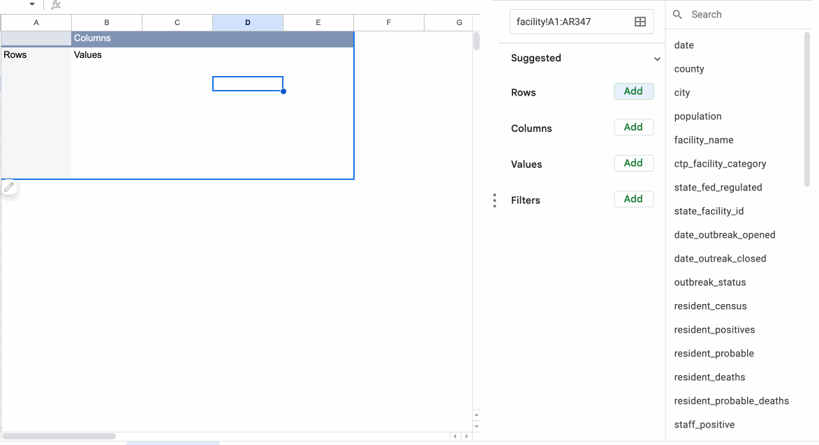 Calculated fields with pivot tables