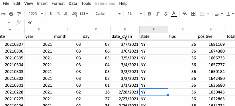 Sort and clean date